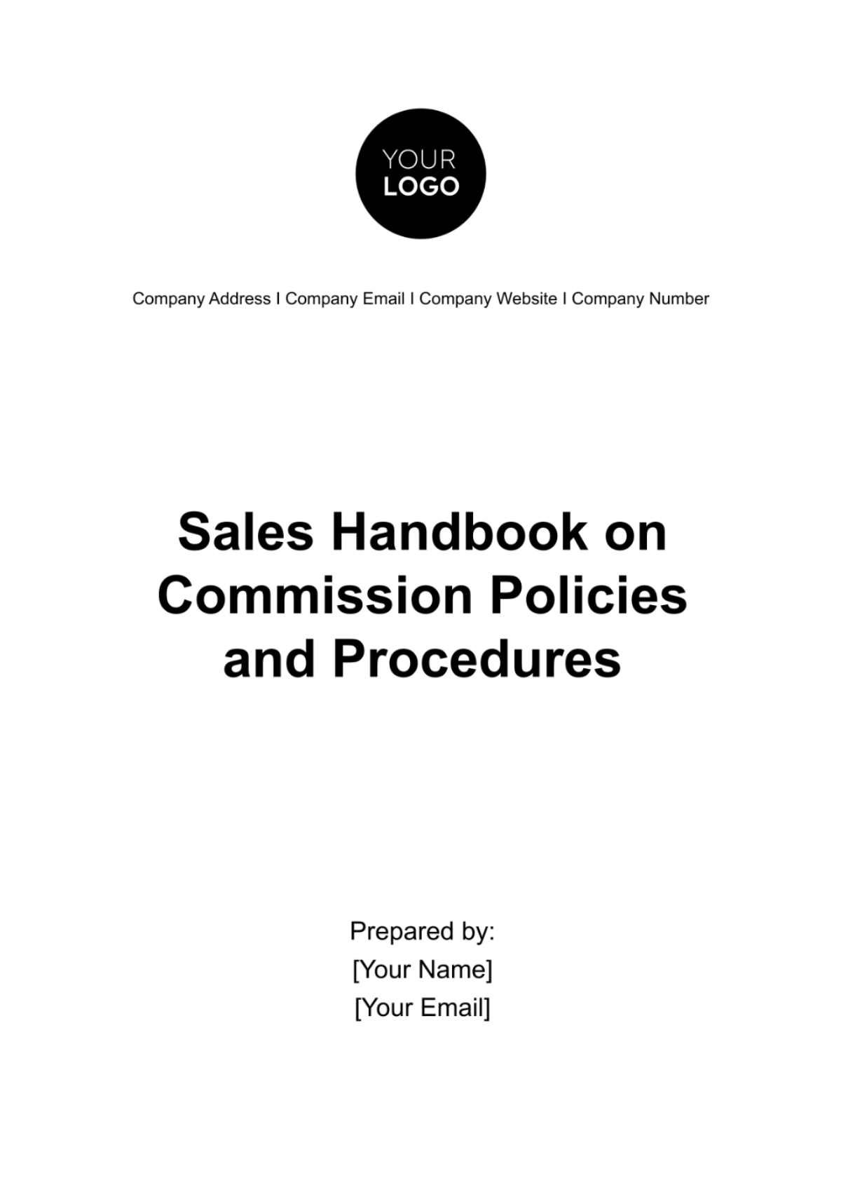 Sales Handbook on Commission Policies and Procedures Template - Edit Online & Download