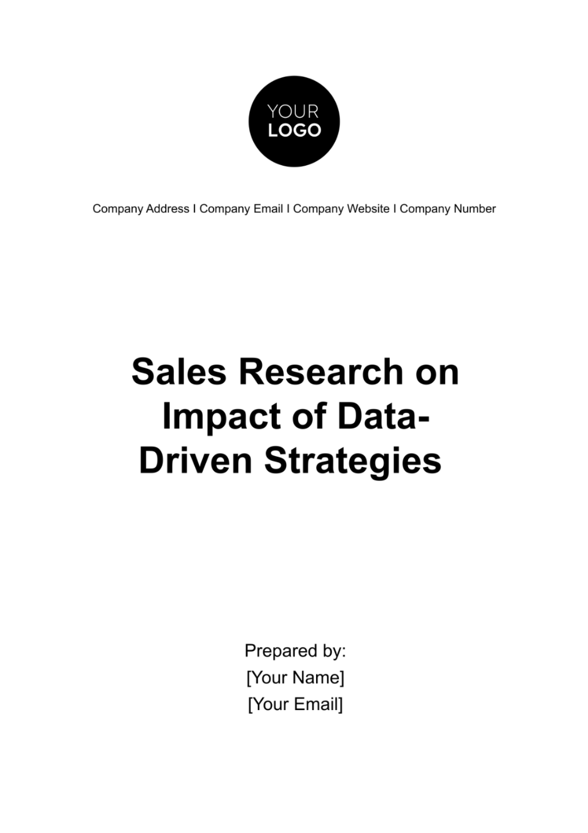 Sales Research on Impact of Data-Driven Strategies Template - Edit Online & Download