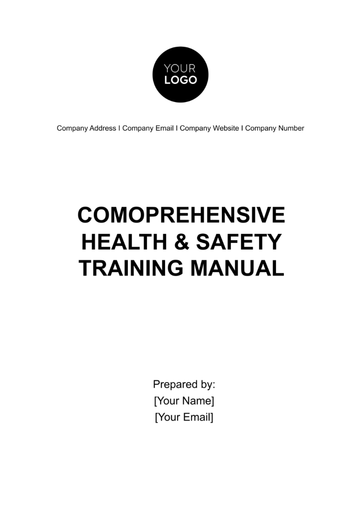 Comprehensive Health & Safety Training Manual Template