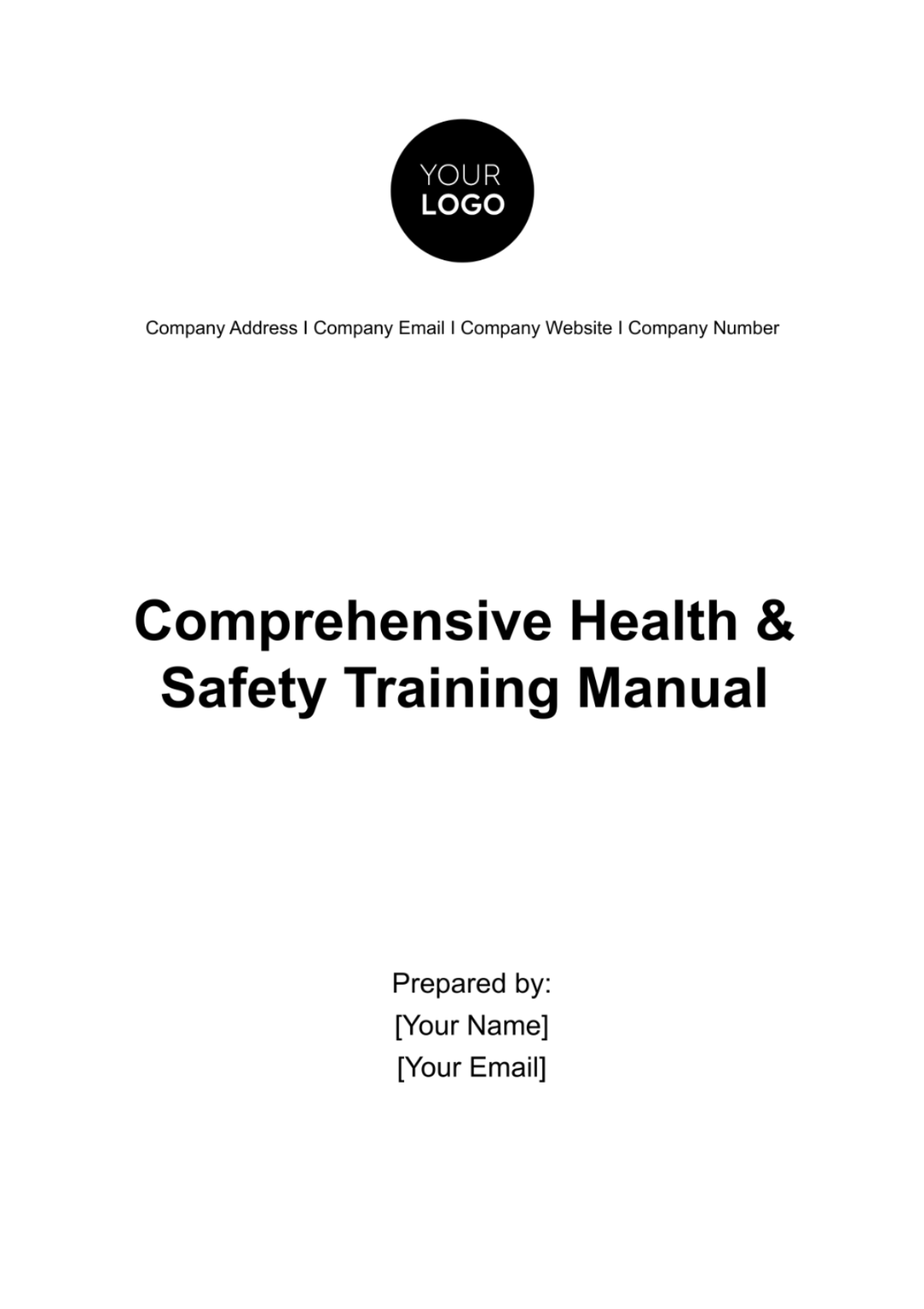 Comprehensive Health & Safety Training Manual Template - Edit Online & Download