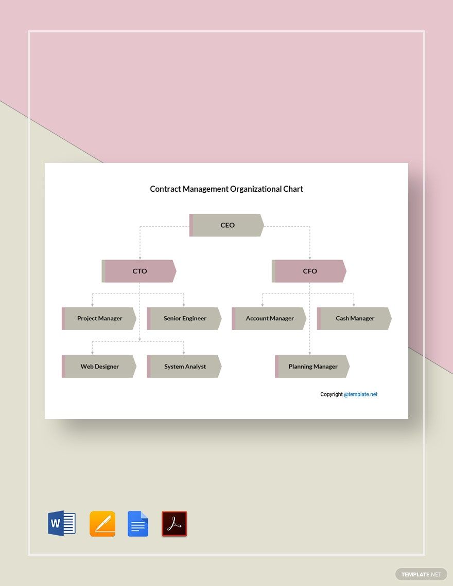 Contract Management Organizational Chart Template