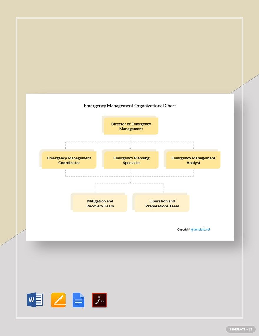 Emergency Management Organizational Chart Template