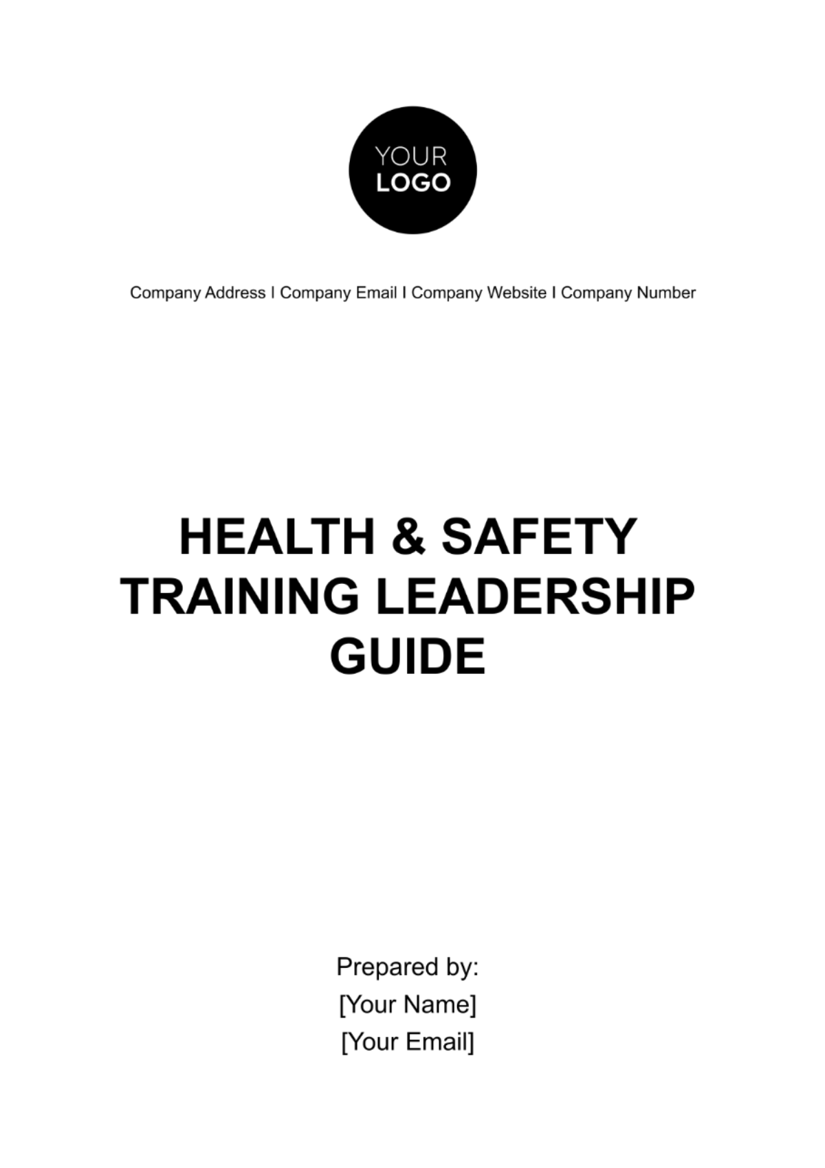 Health & Safety Training Leadership Guide Template