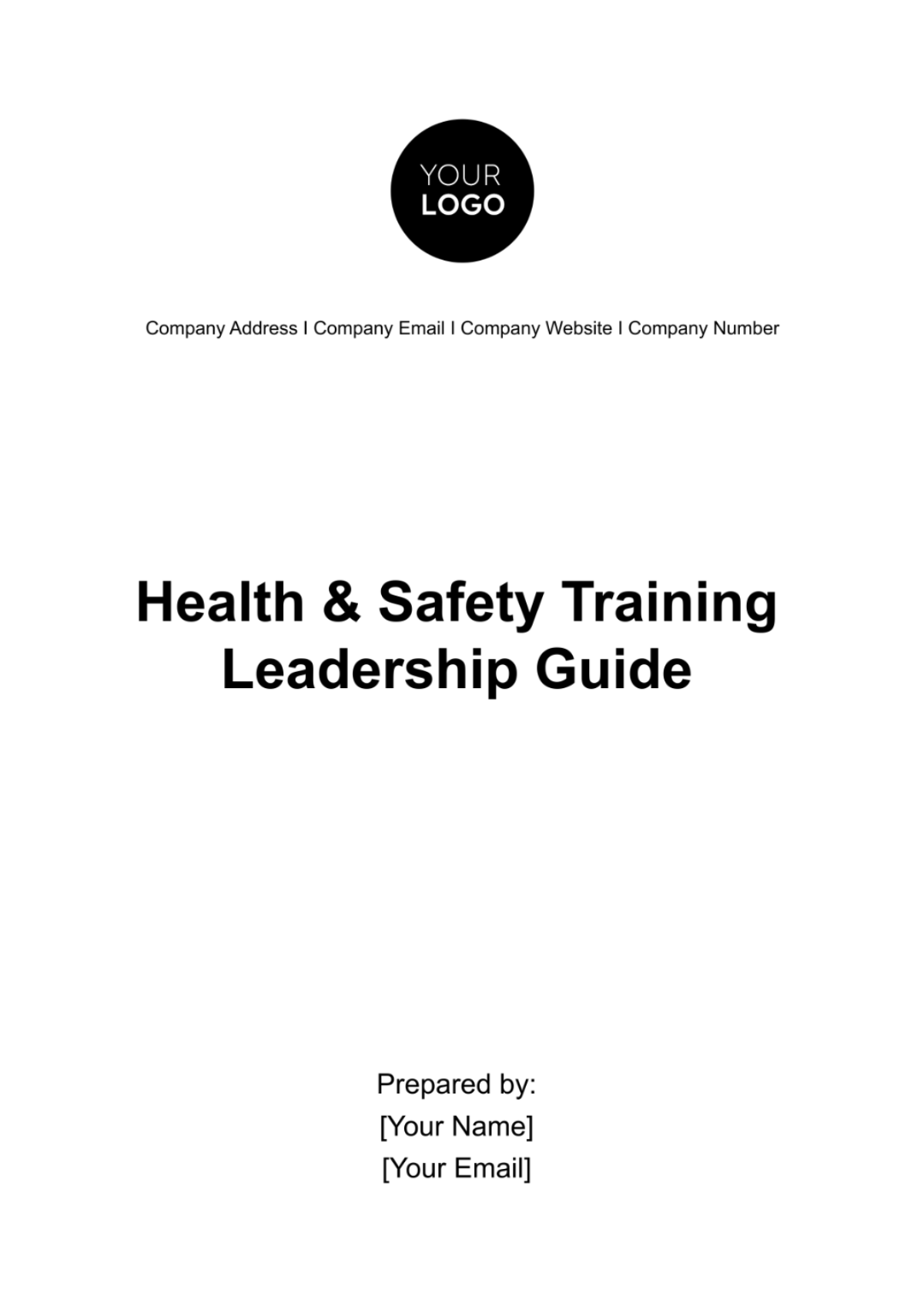 Health & Safety Training Leadership Guide Template - Edit Online & Download