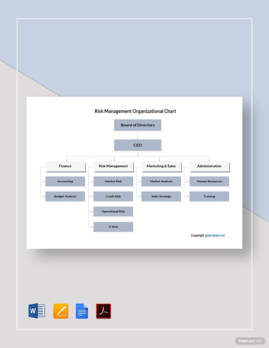 Risk Management Organizational Chart Template