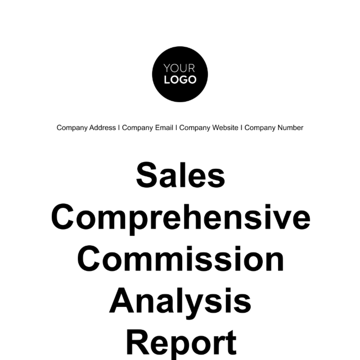 Sales Comprehensive Commission Analysis Report Template