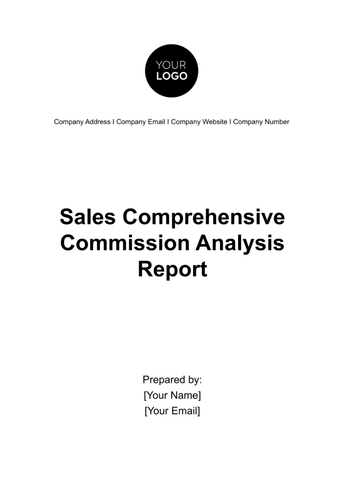 Sales Comprehensive Commission Analysis Report Template - Edit Online & Download