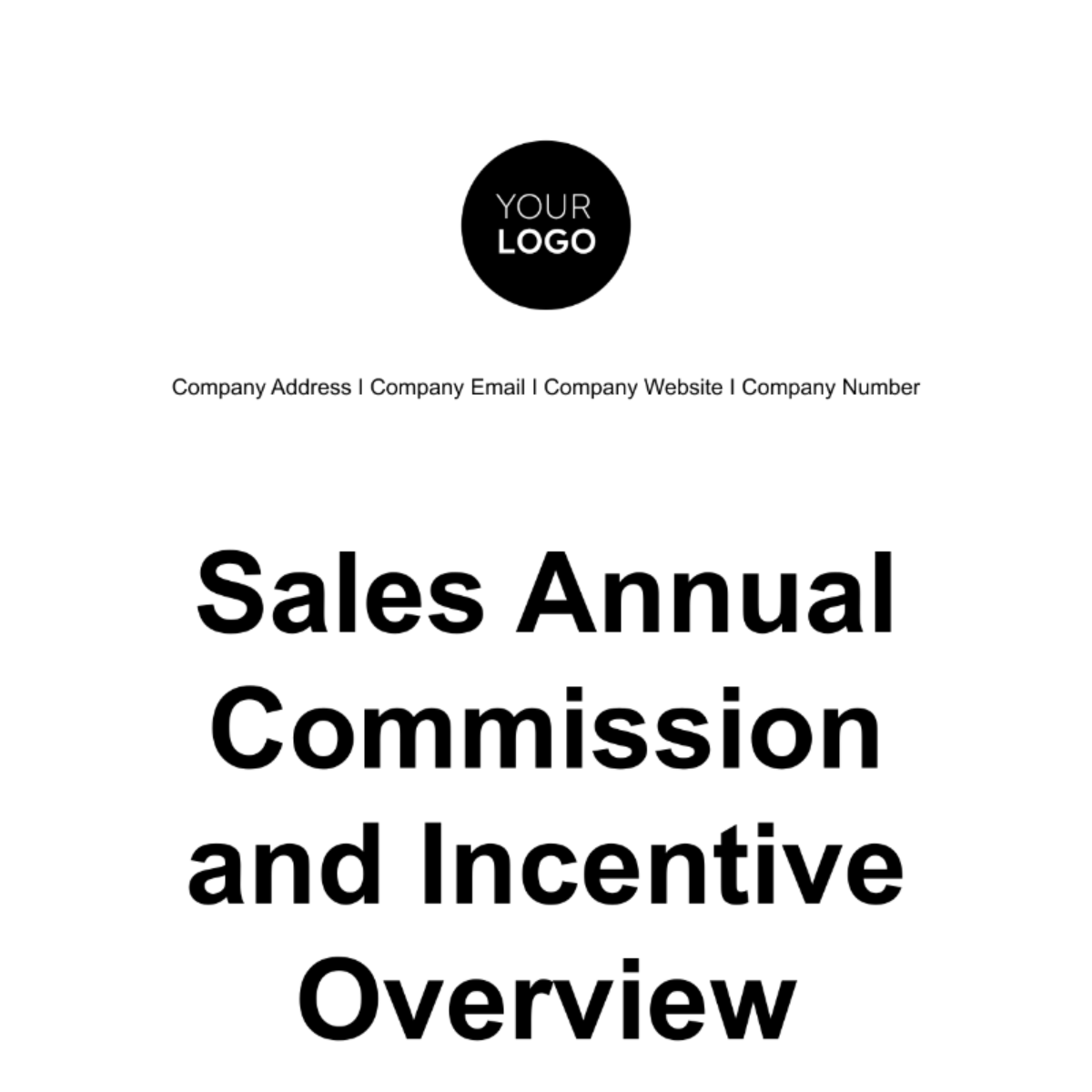 Sales Annual Commission and Incentive Overview Template
