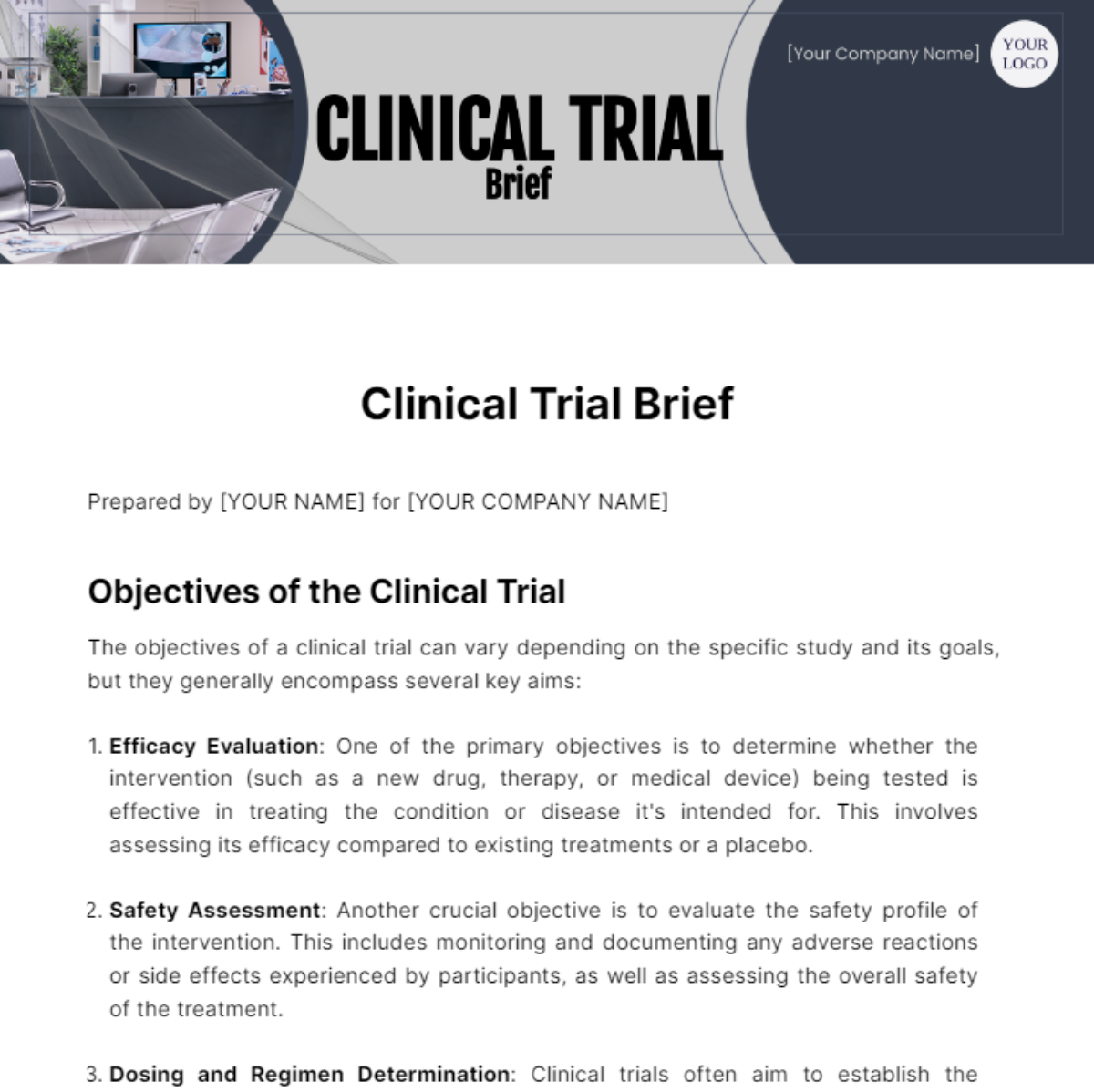 Clinical Trial Brief Template - Edit Online & Download