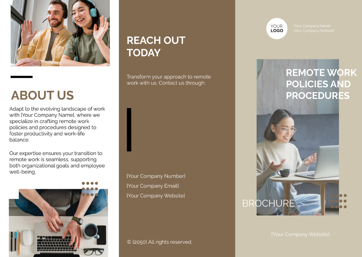 Remote Work Policies and Procedures Pamphlet Template