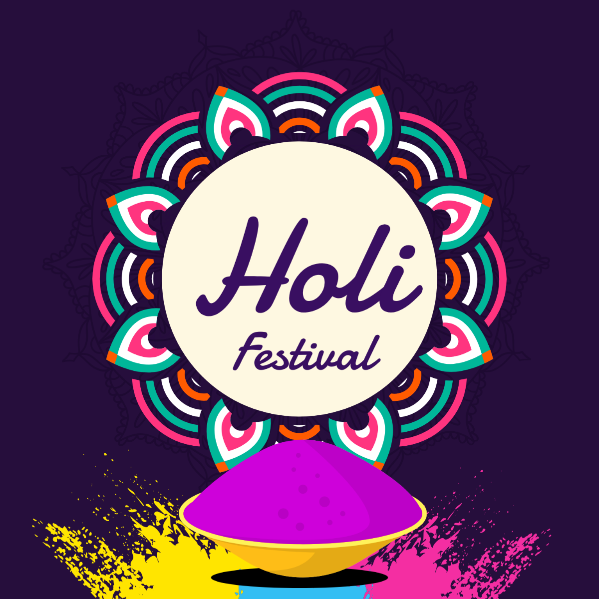Holi Festival Design Template