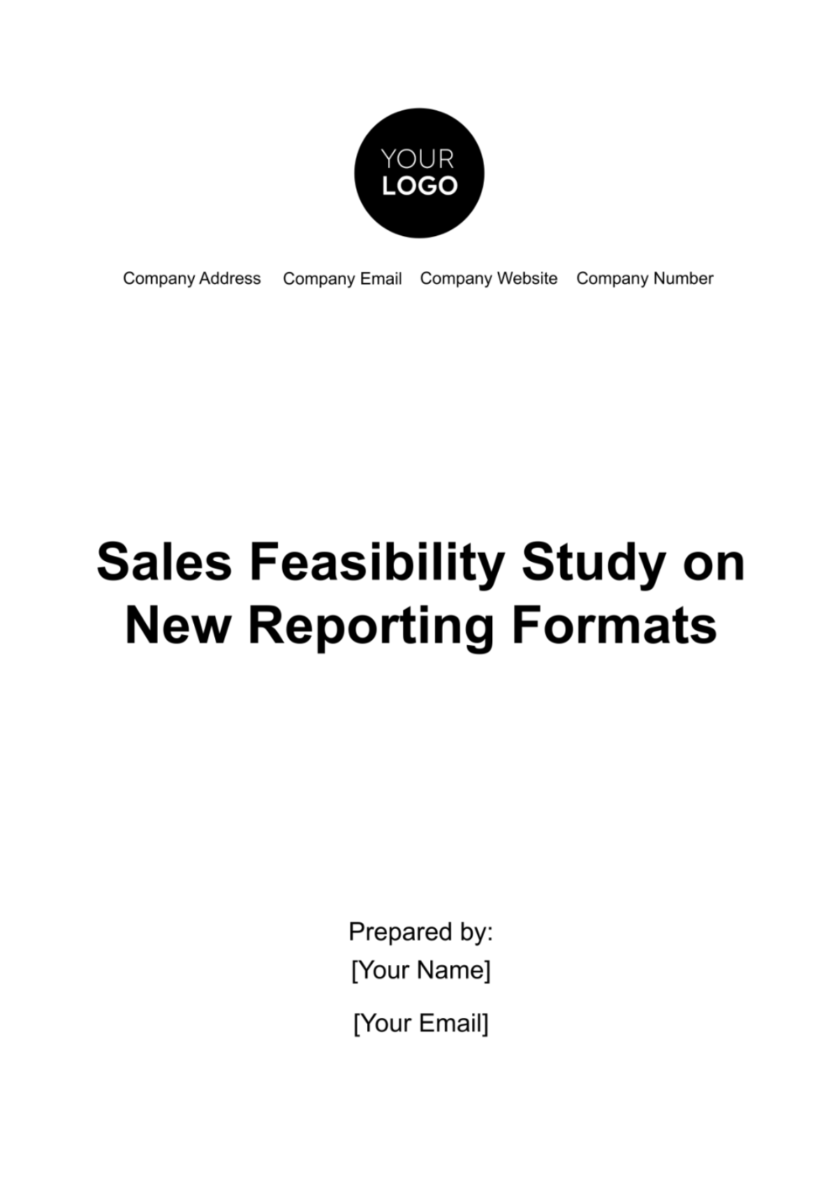 Sales Feasibility Study on New Reporting Formats Template - Edit Online & Download