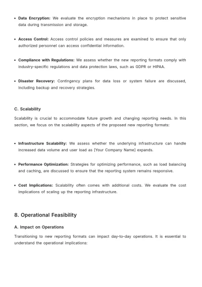 Free Sales Feasibility Study on New Reporting Formats Template to Edit Online