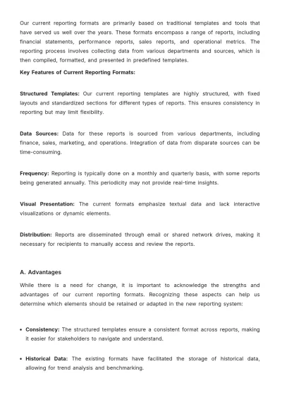 Free Sales Feasibility Study on New Reporting Formats Template to Edit Online