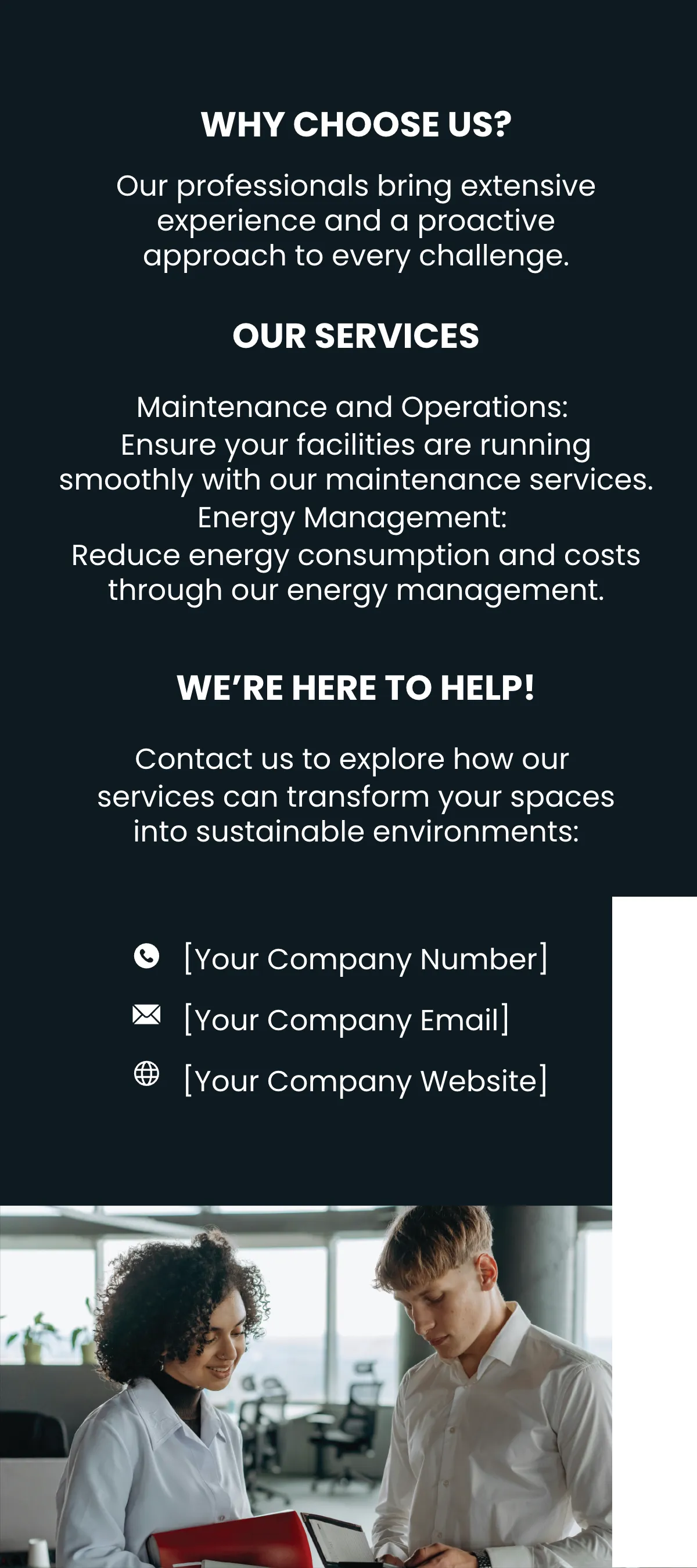 Free Facilities Management Services Overview Rack Card Template to Edit Online