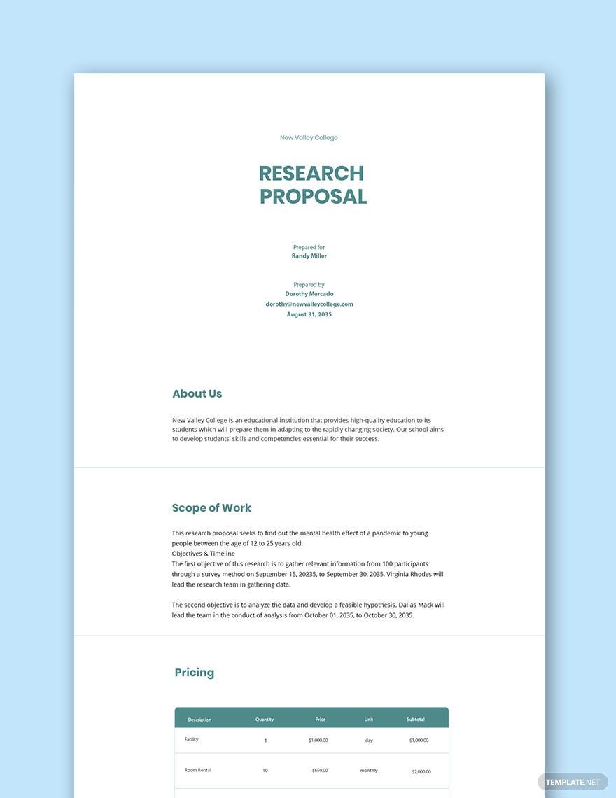 research proposal in health