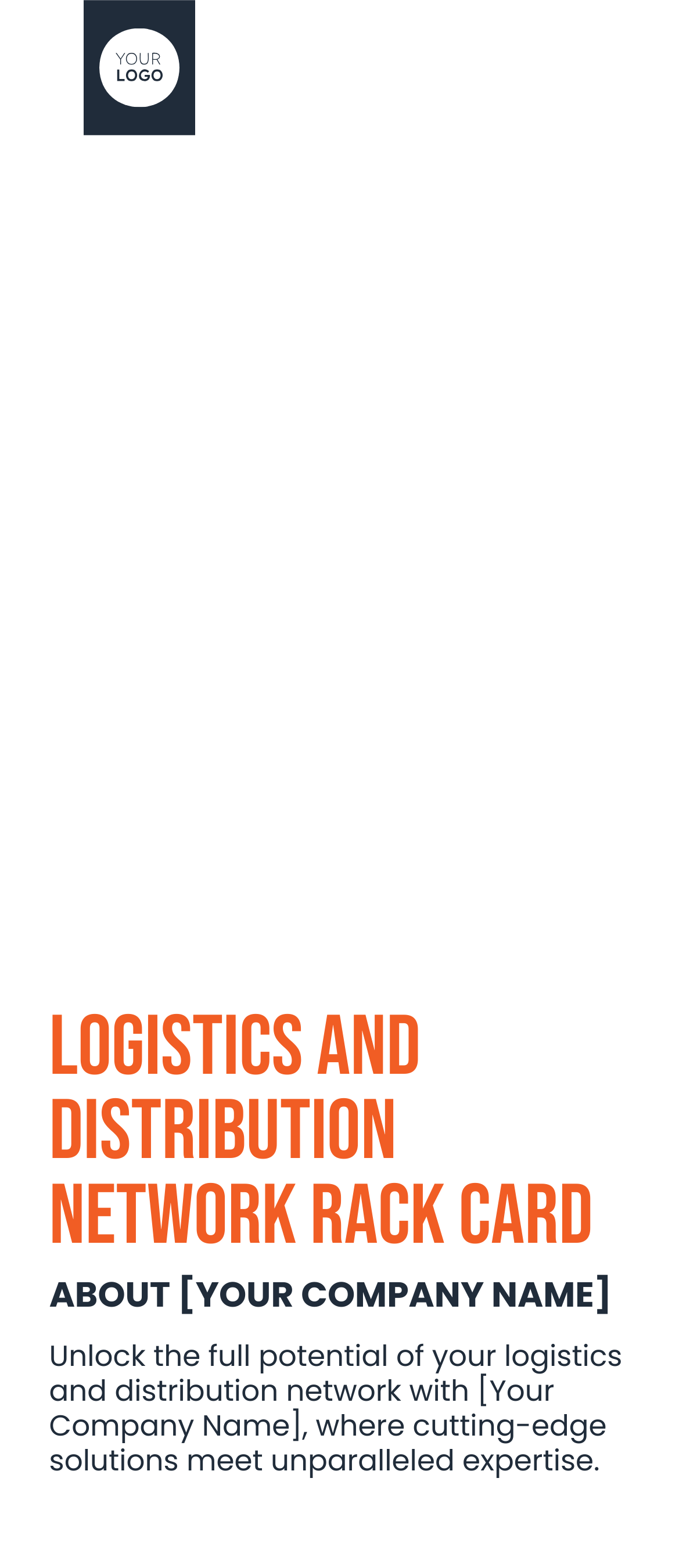 Logistics and Distribution Network Rack Card Template