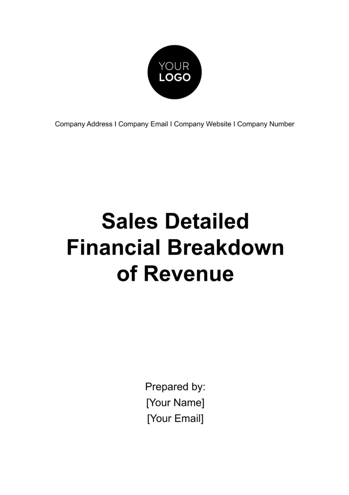 Sales Detailed Financial Breakdown of Revenue Template - Edit Online & Download