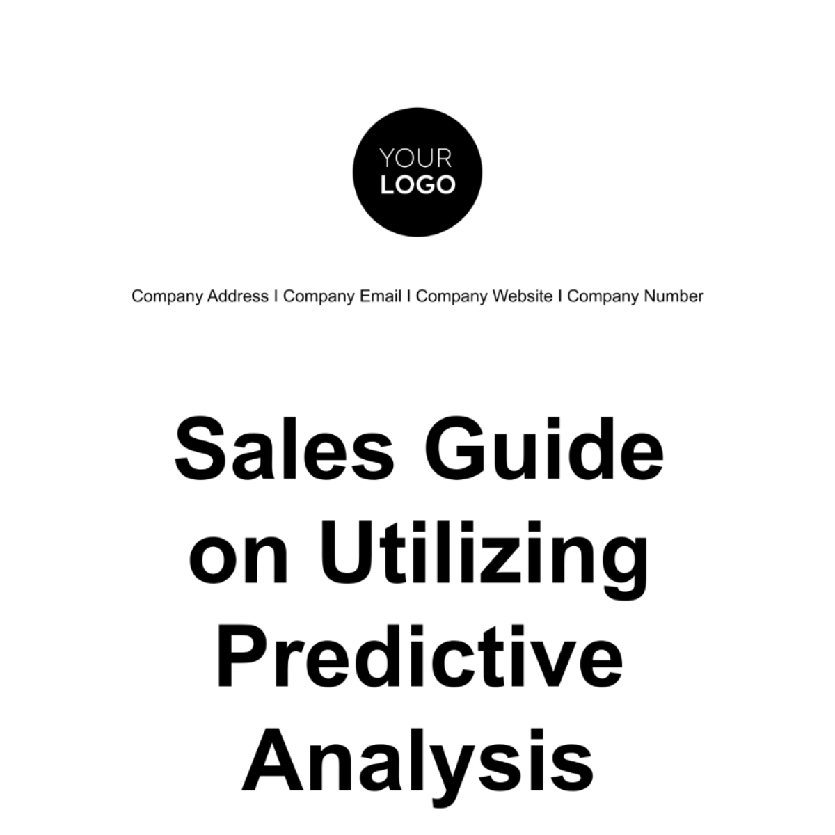 Sales Guide on Utilizing Predictive Analysis Template