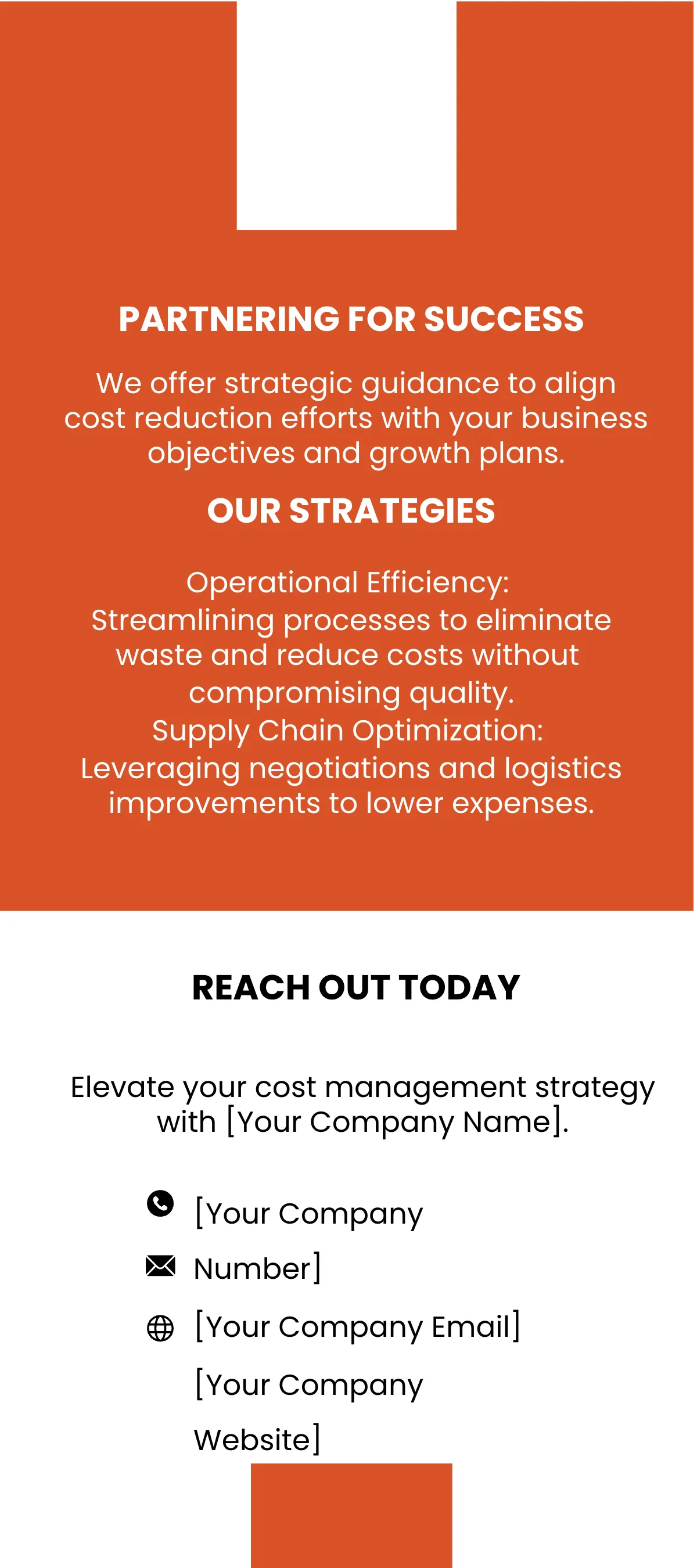 Free Cost Reduction Strategies and Initiatives Rack Card Template to Edit Online