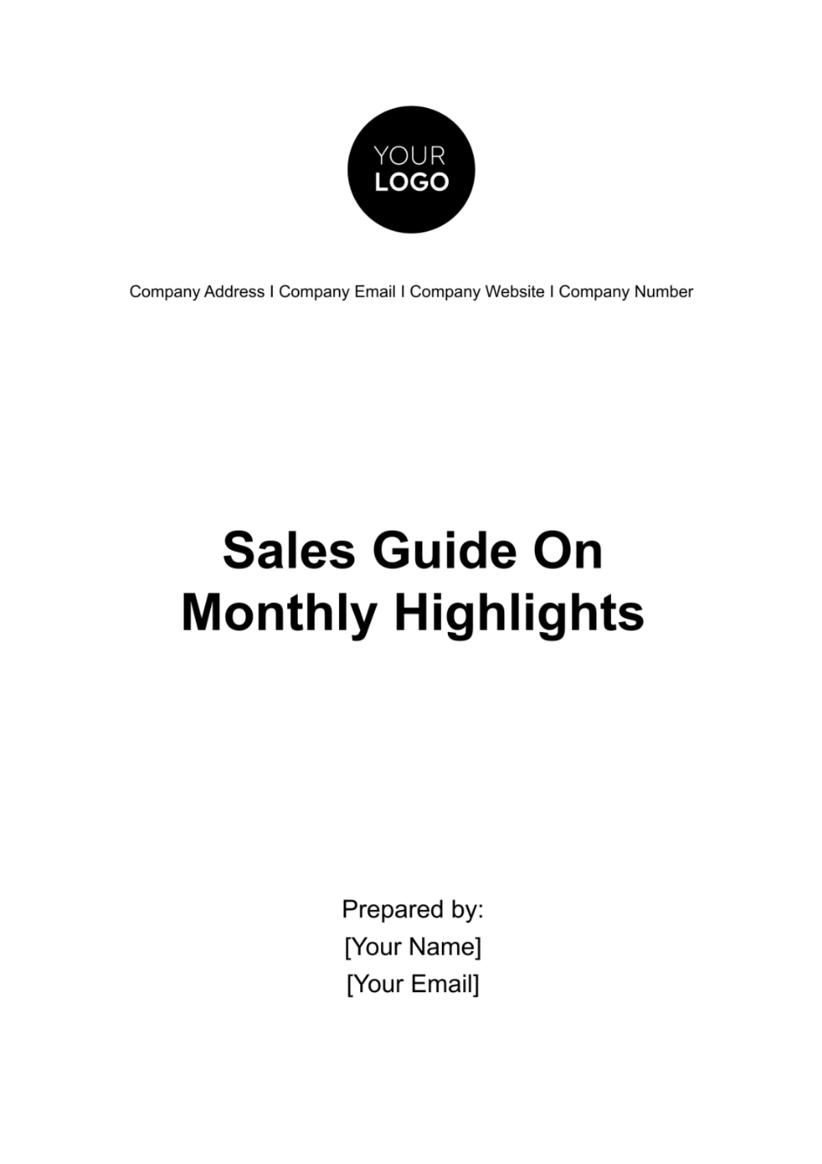 Sales Guide on Monthly Highlights Template - Edit Online & Download