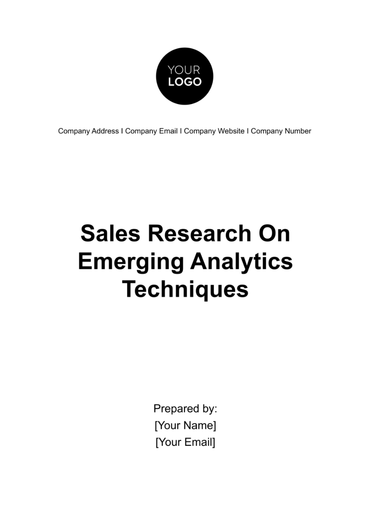 Sales Research on Emerging Analytics Techniques Template - Edit Online & Download