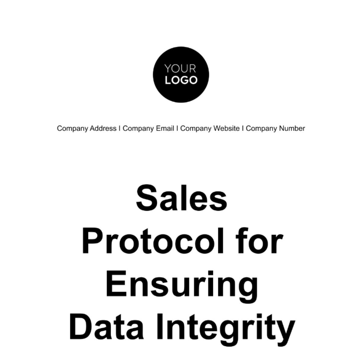 Sales Protocol for Ensuring Data Integrity Template