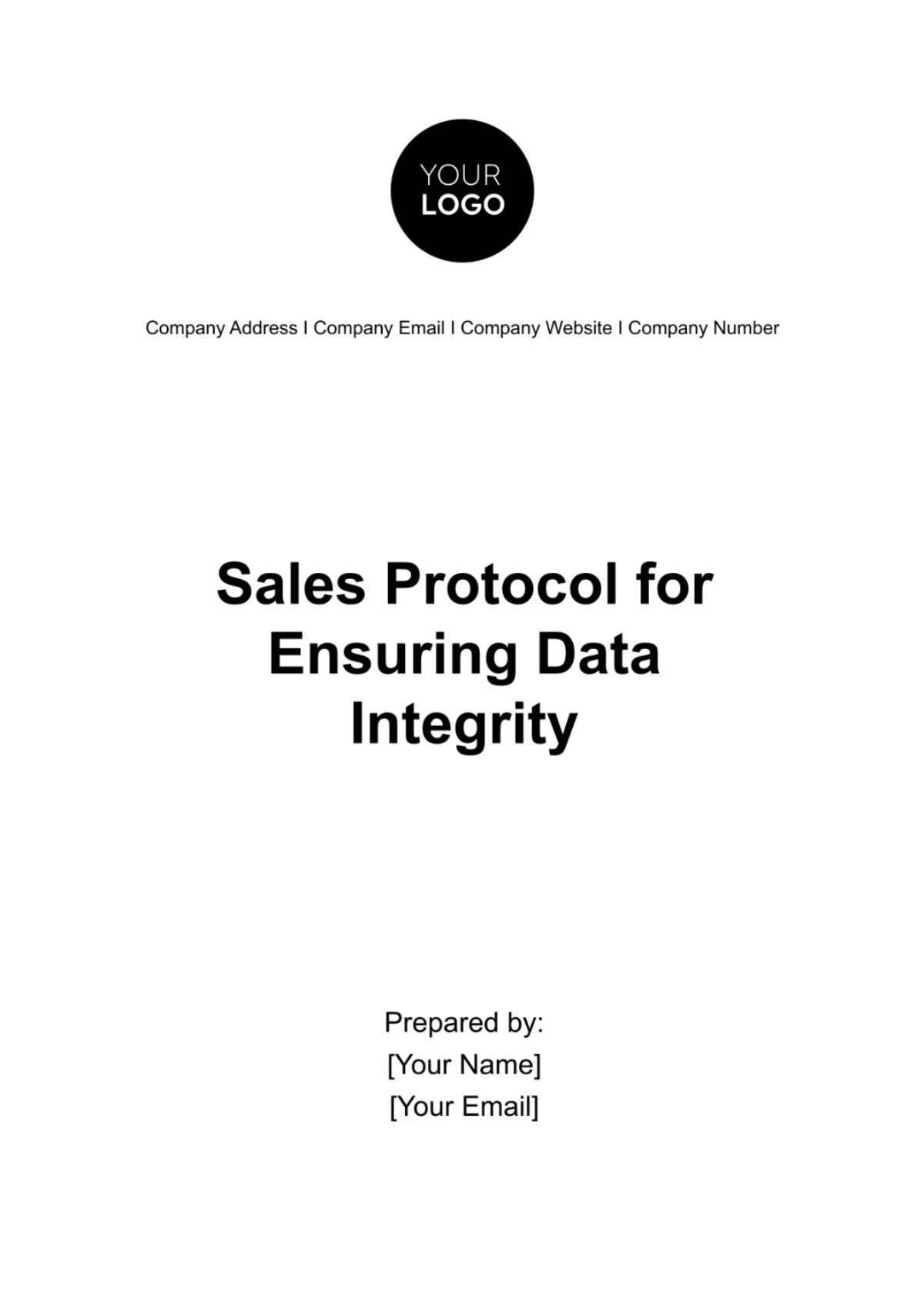 Sales Protocol for Ensuring Data Integrity Template - Edit Online & Download