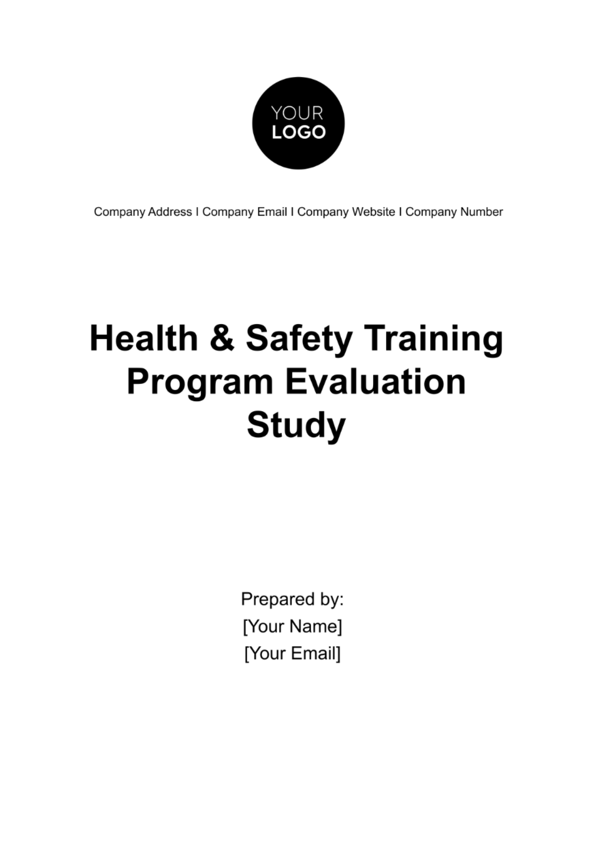 Health & Safety Training Program Evaluation Study Template