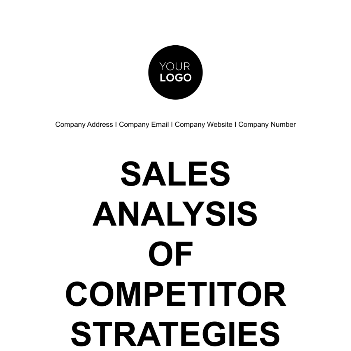 Sales Analysis of Competitor Strategies Template