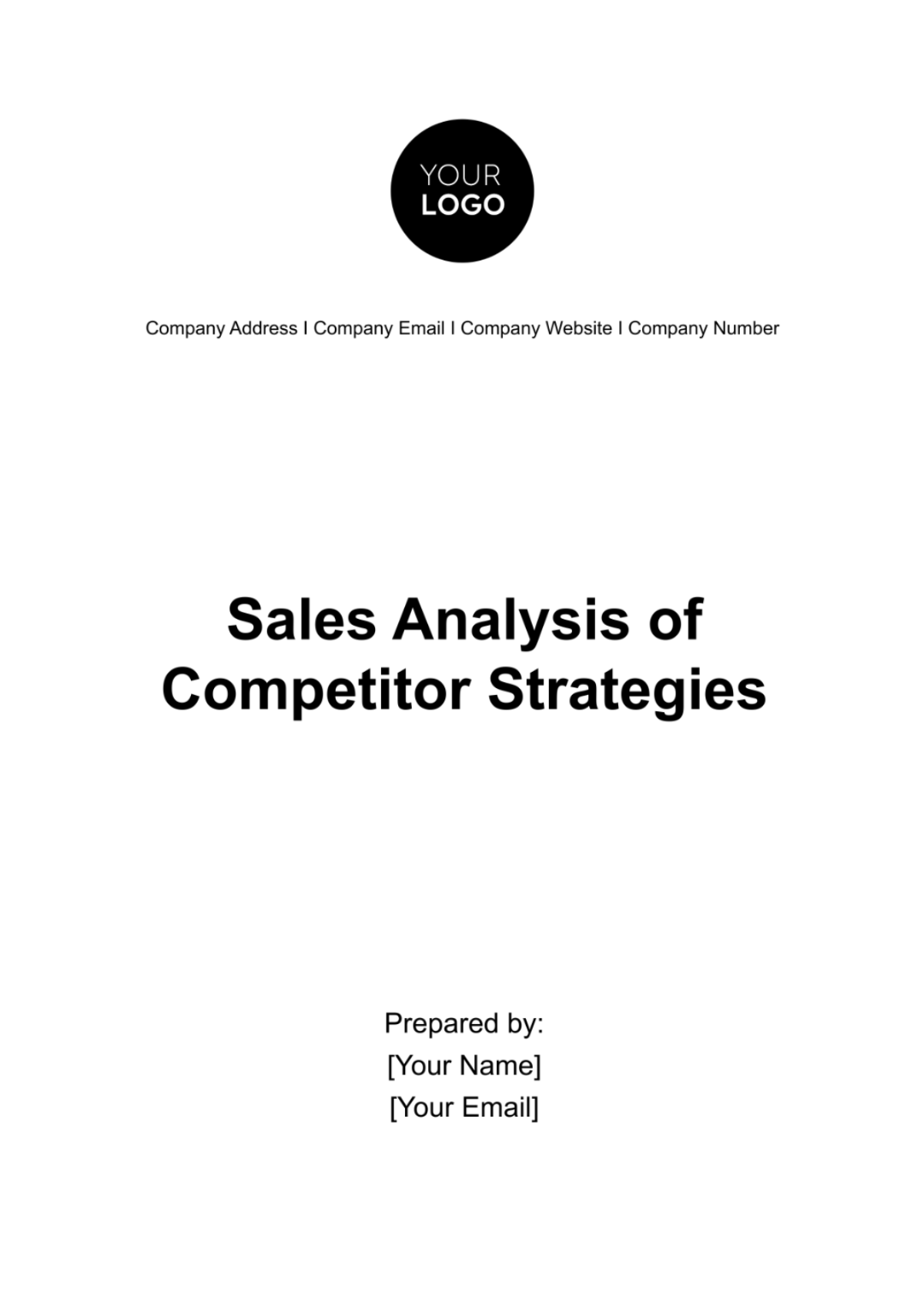 Sales Analysis of Competitor Strategies Template - Edit Online & Download