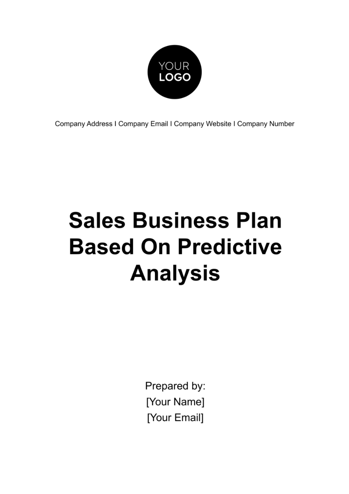 Sales Business Plan Based on Predictive Analysis Template - Edit Online & Download