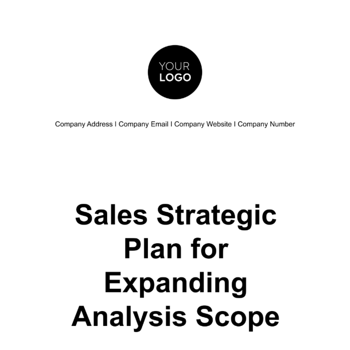 Sales Strategic Plan for Expanding Analysis Scope Template