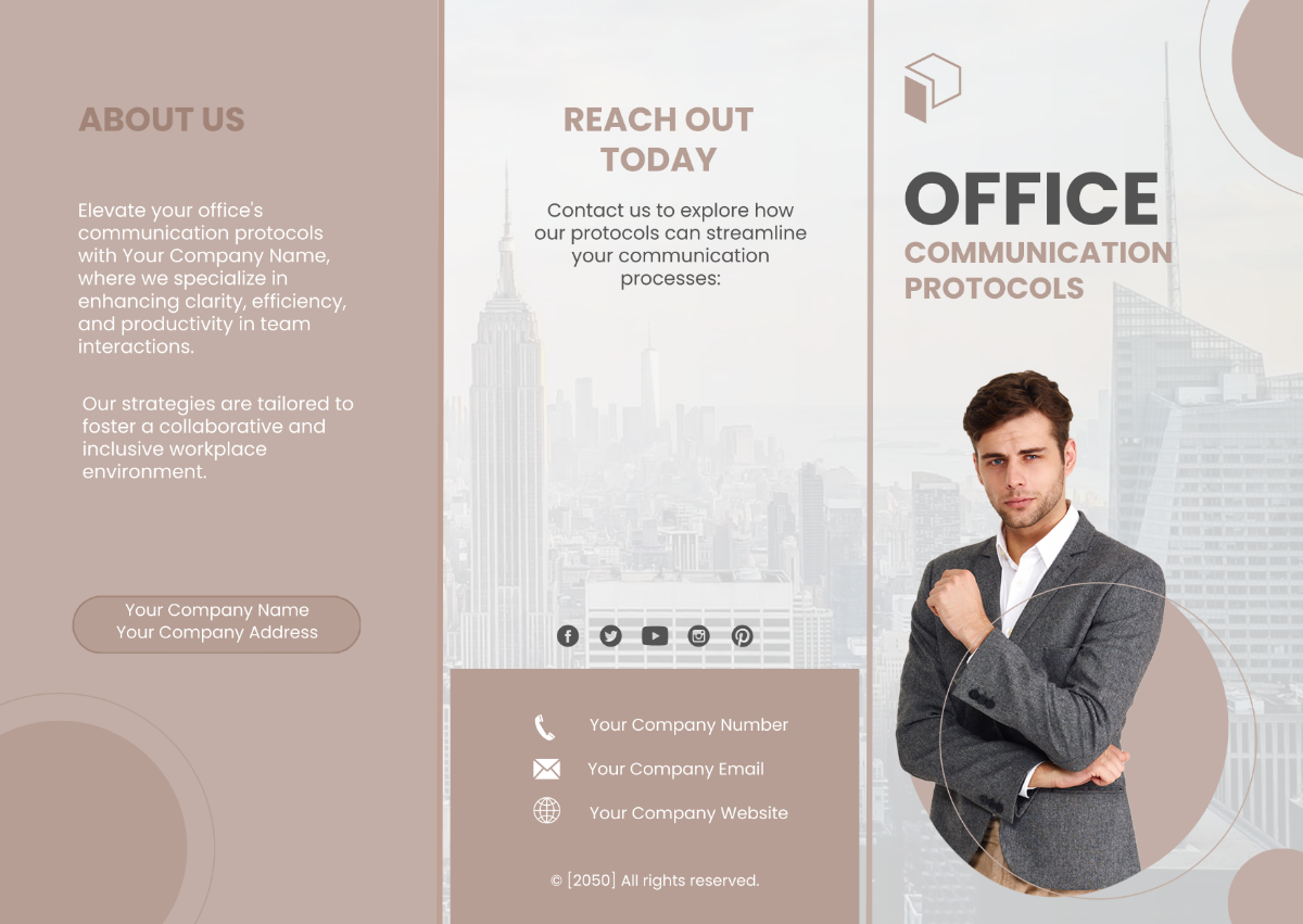 Free Office Communication Protocols Pamphlet Template