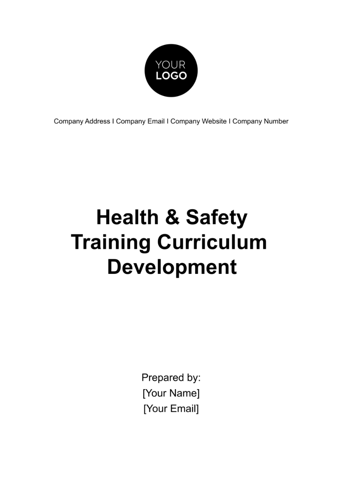 Health & Safety Training Curriculum Development Template - Edit Online & Download