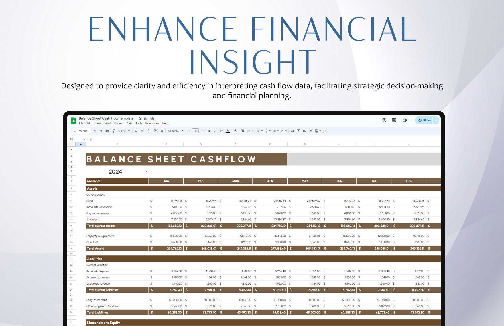 Balance Sheet Cash Flow Template