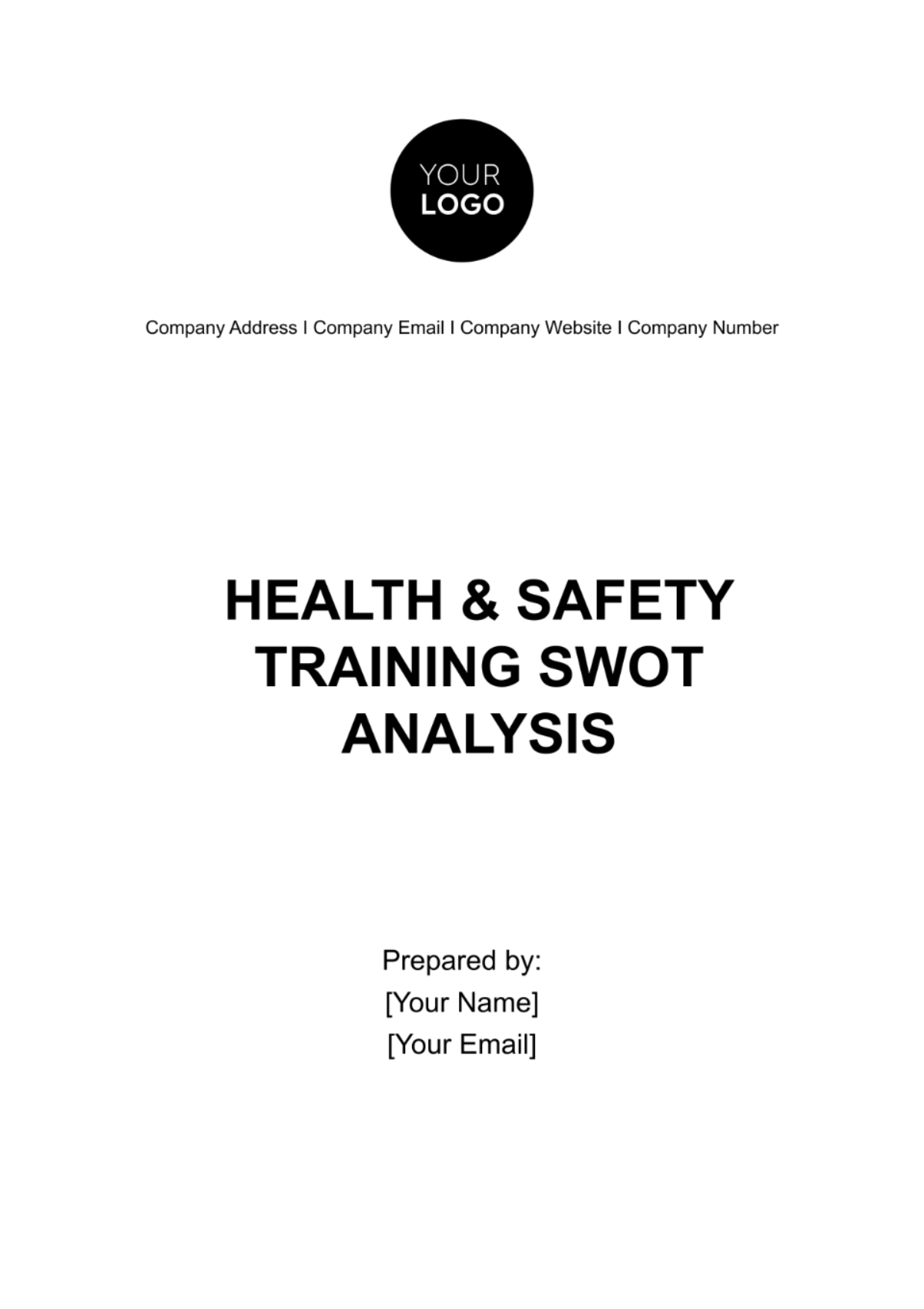 Health & Safety Training SWOT Analysis Template