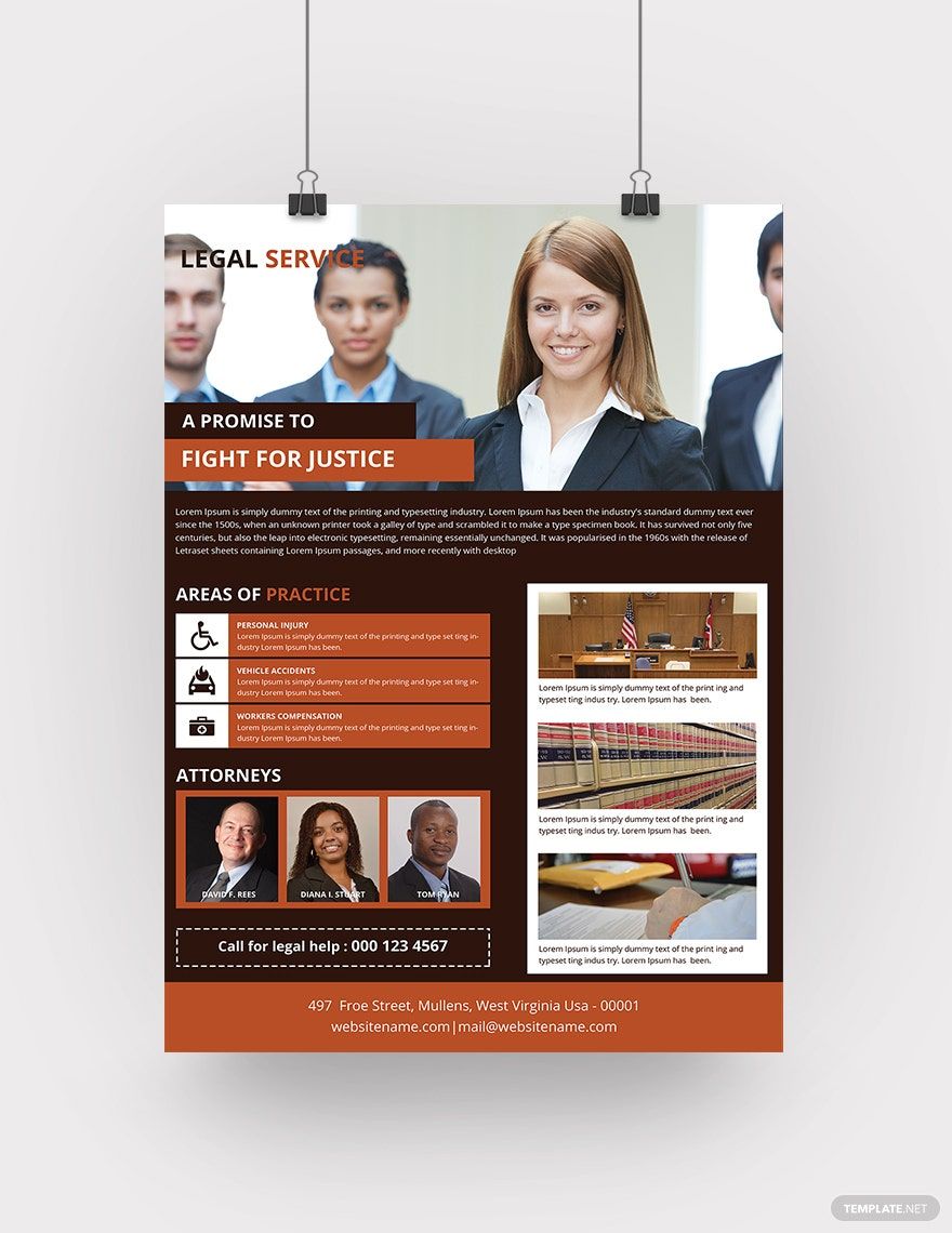 Legal Services Poster Template