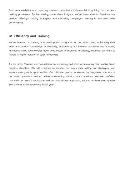 Free Sales Statement on Year-over-Year Growth Template to Edit Online