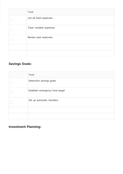 Free Budget Planning To Do List Template to Edit Online