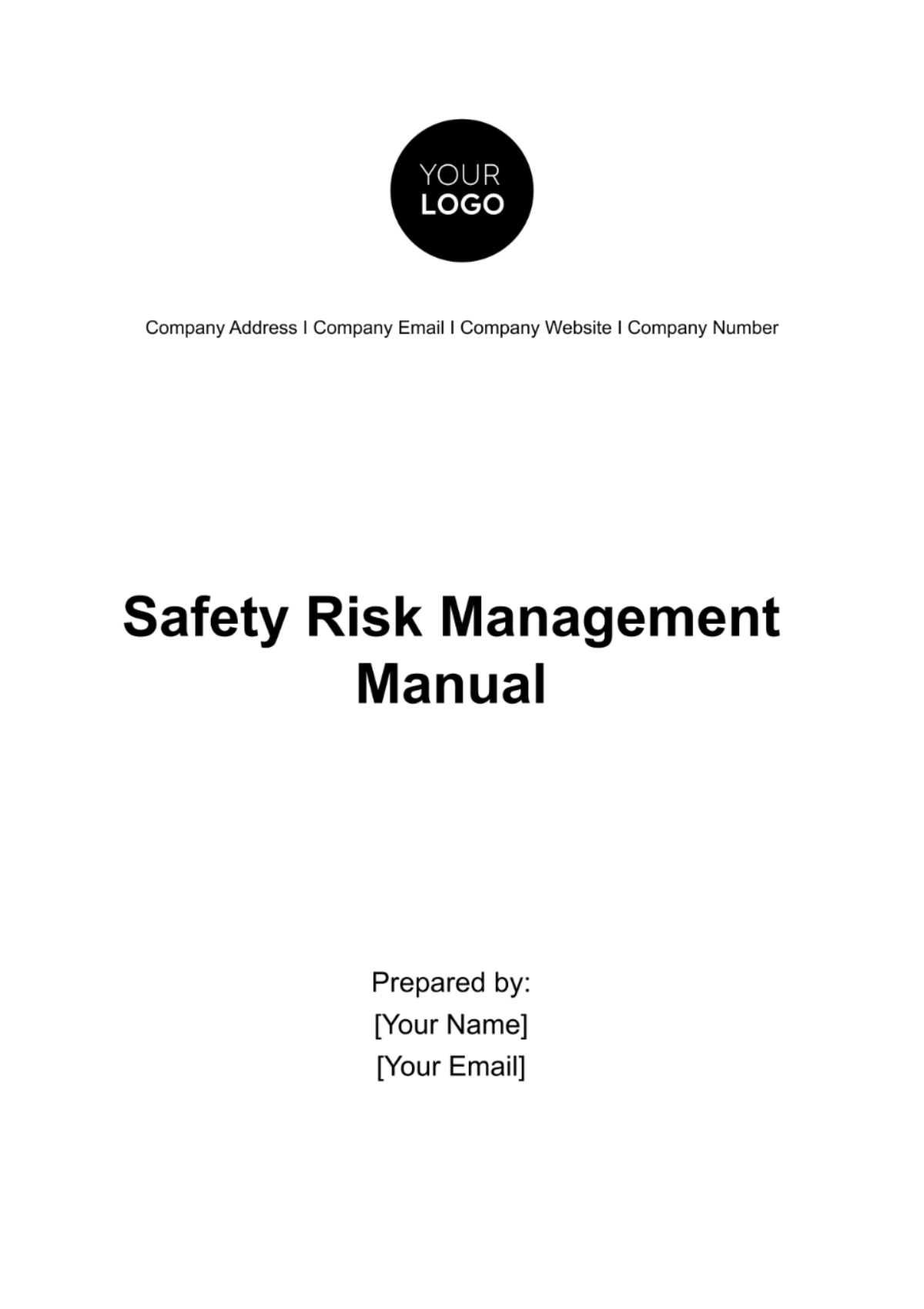Safety Risk Management Manual Template