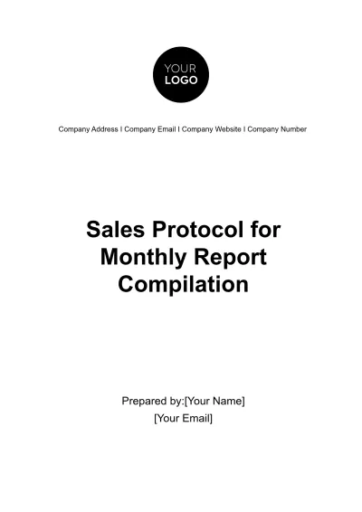 Free Sales Protocol for Monthly Report Compilation Template to Edit Online