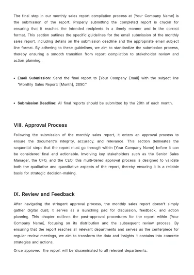 Free Sales Protocol for Monthly Report Compilation Template to Edit Online