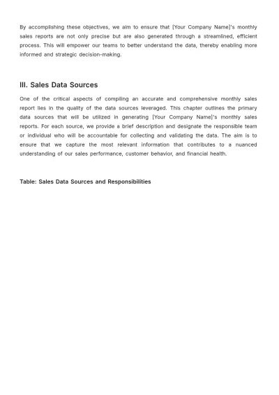 Free Sales Protocol for Monthly Report Compilation Template to Edit Online
