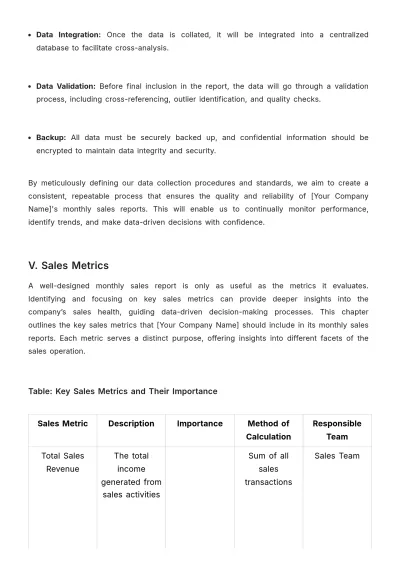 Free Sales Protocol for Monthly Report Compilation Template to Edit Online