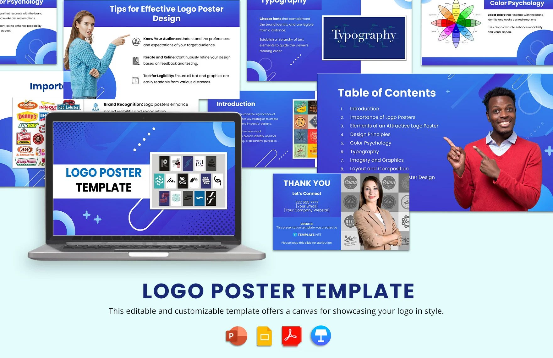 Logo Poster Template in PDF, PowerPoint, Google Slides, Apple Keynote