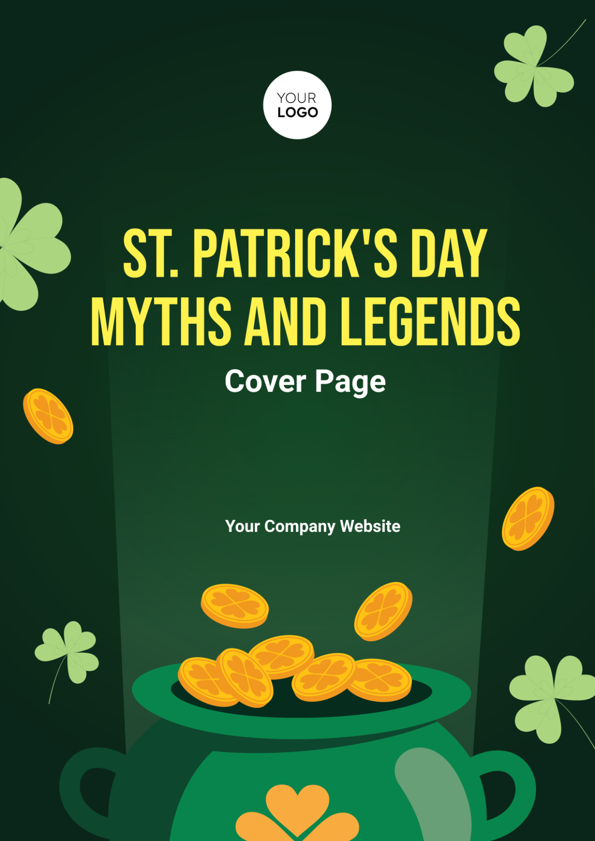 Free St. Patrick's Day Myths and Legends Cover Page Template