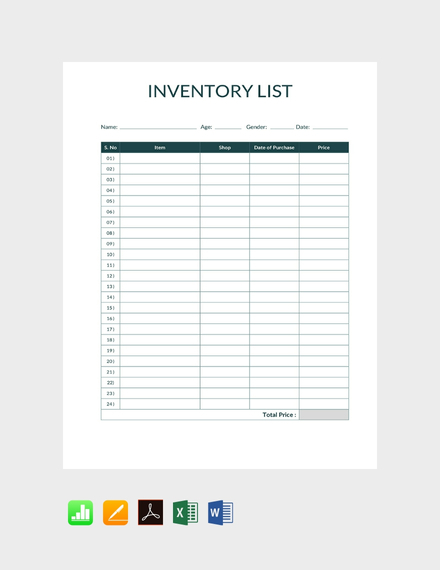 67+ FREE Inventory Templates in Microsoft Word [DOC] | Template.net