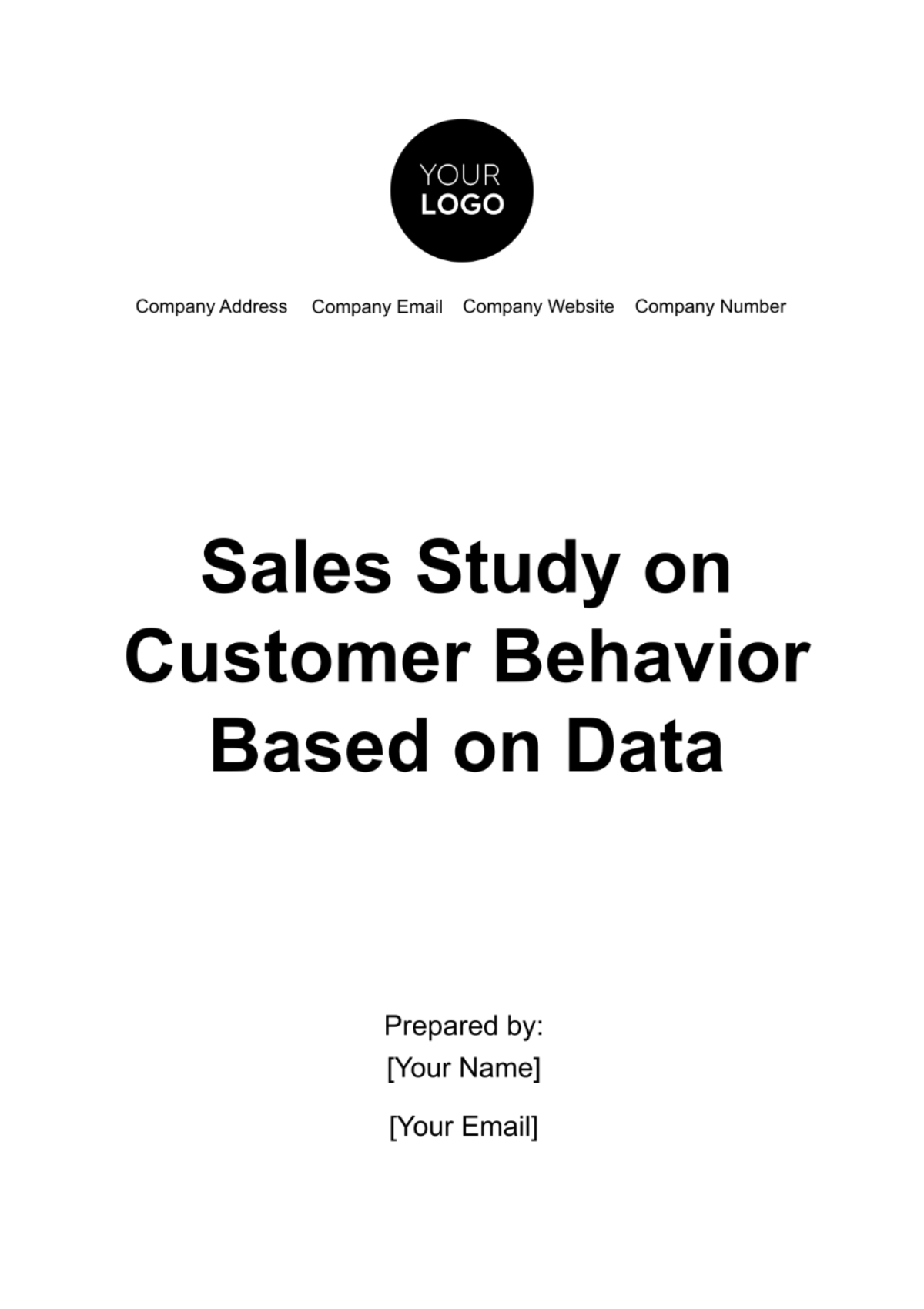 Free Sales Study on Customer Behavior Based on Data Template