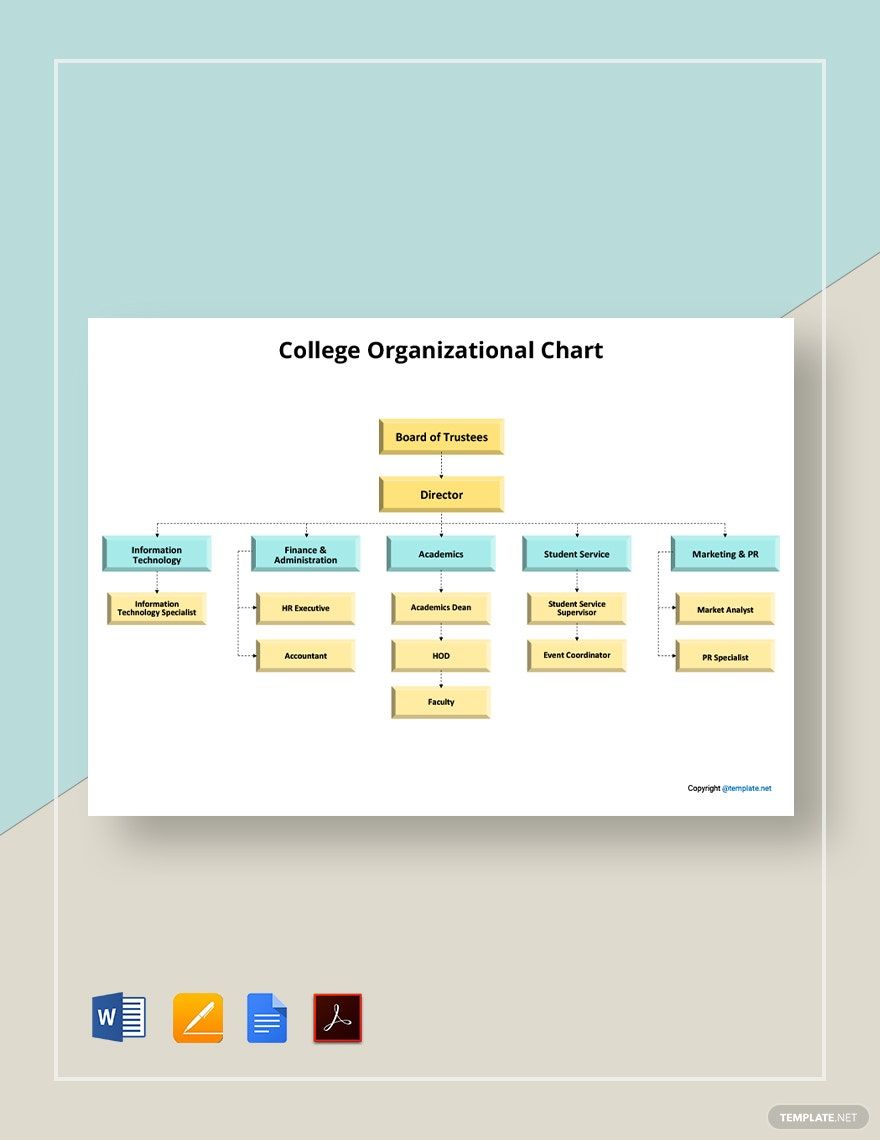 College Organizational Chart Template